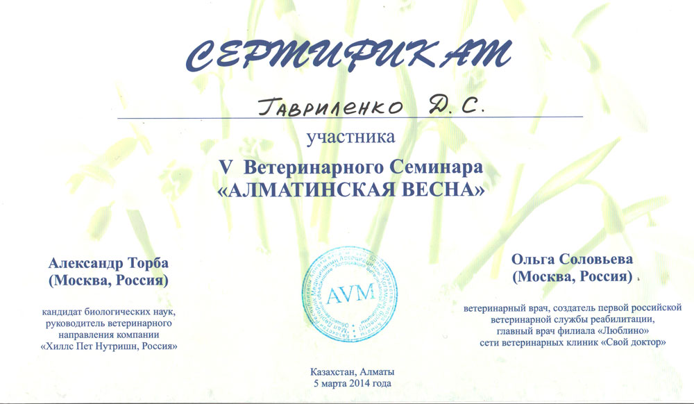 сертификат""